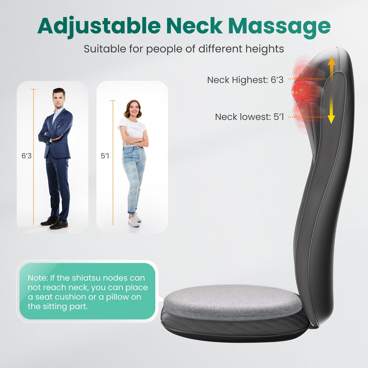 Shiatsu Neck Back Massager with Heat A5562