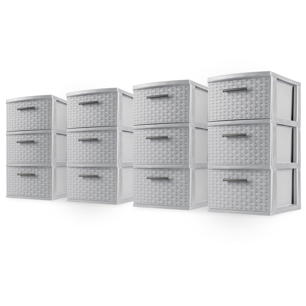 3-Drawer Storage Tower Unit 4-Pack X3135