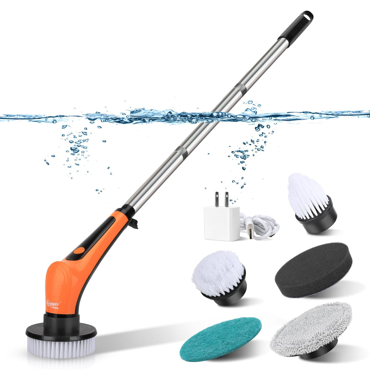Electric Aquarium Cleaning Brushes with 6 Replaceable Brush Heads S34480