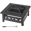 32 Inch Square Wood Burning Fire Pit Table O6049