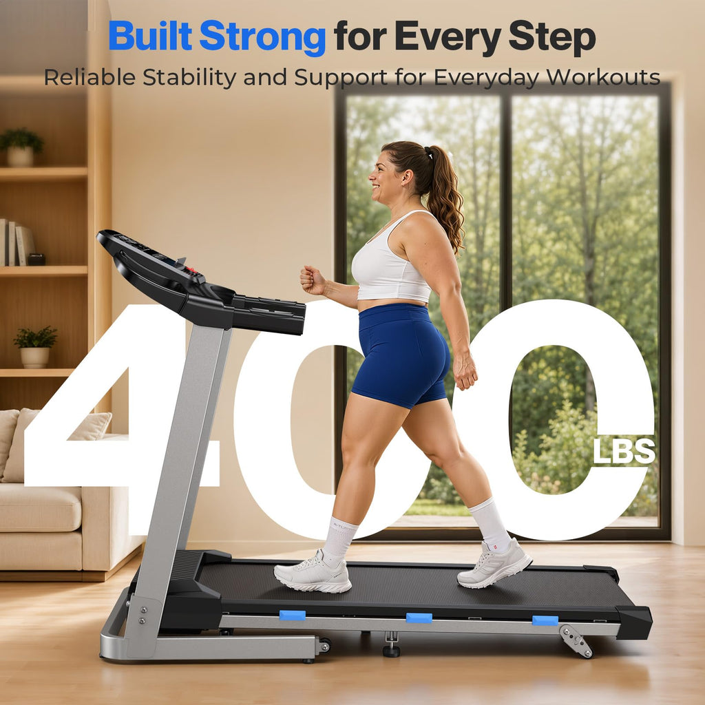Foldable Treadmill with 10% Incline 400 LBS Capacity P515554
