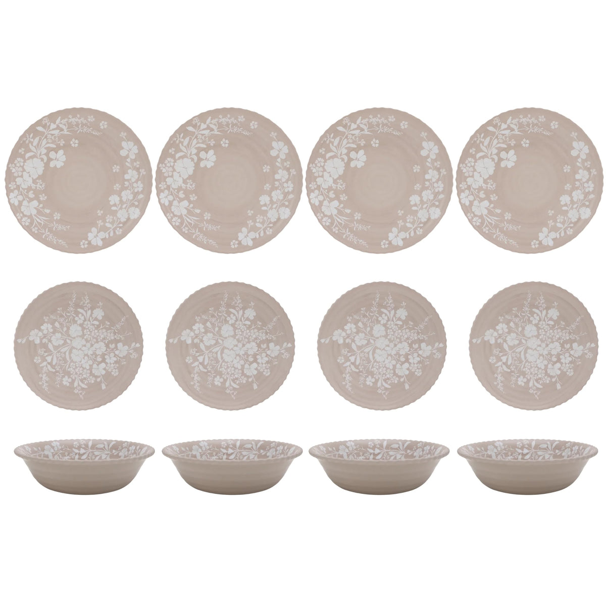 12-Piece Bamboo Melamine Dinnerware Set X3164