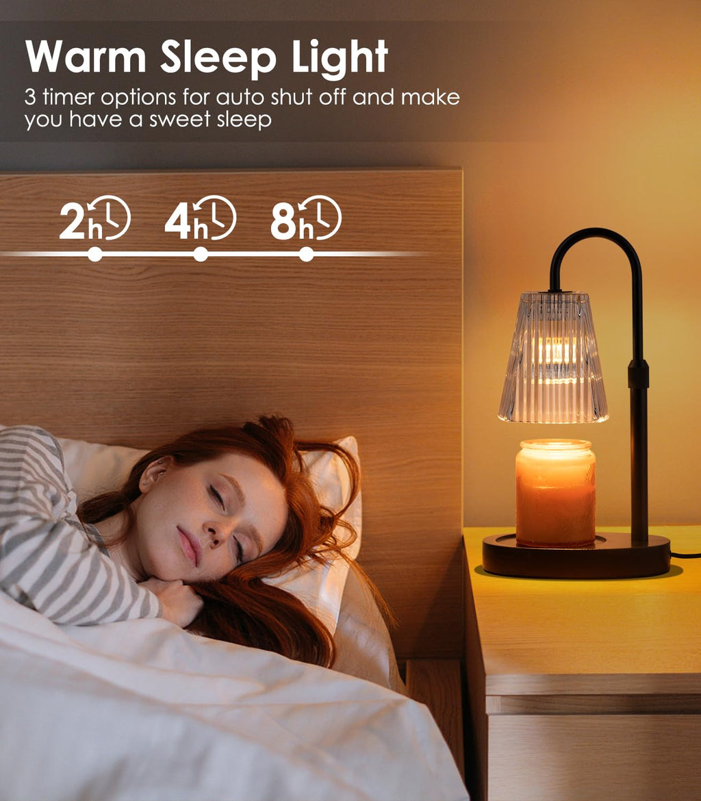 Electric Candle Warmer Lamp with Dimmer Adjustable Height Timer Glass Z1271