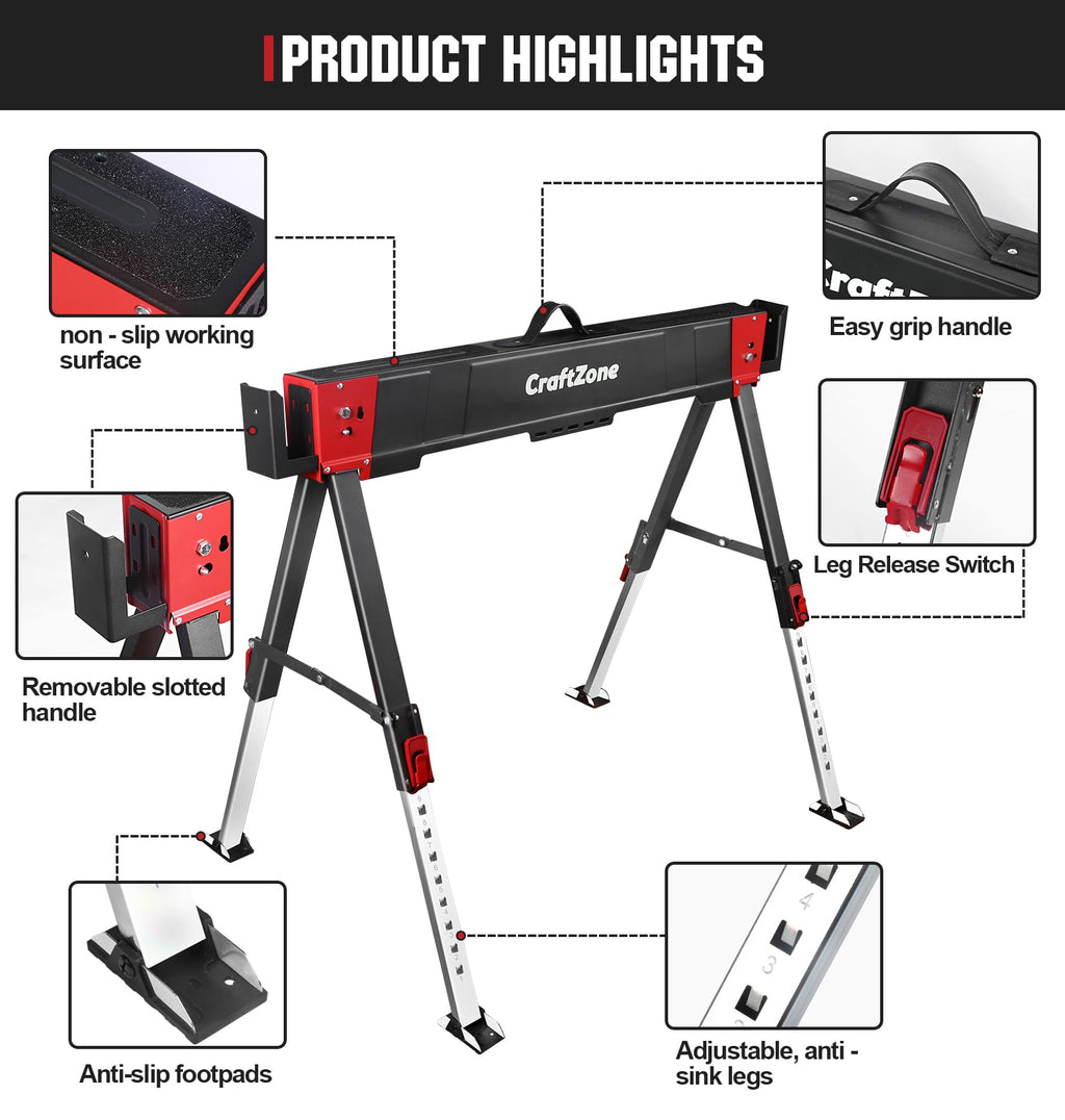 Folding Heavy Duty 2 Pack Saw Horses A2085