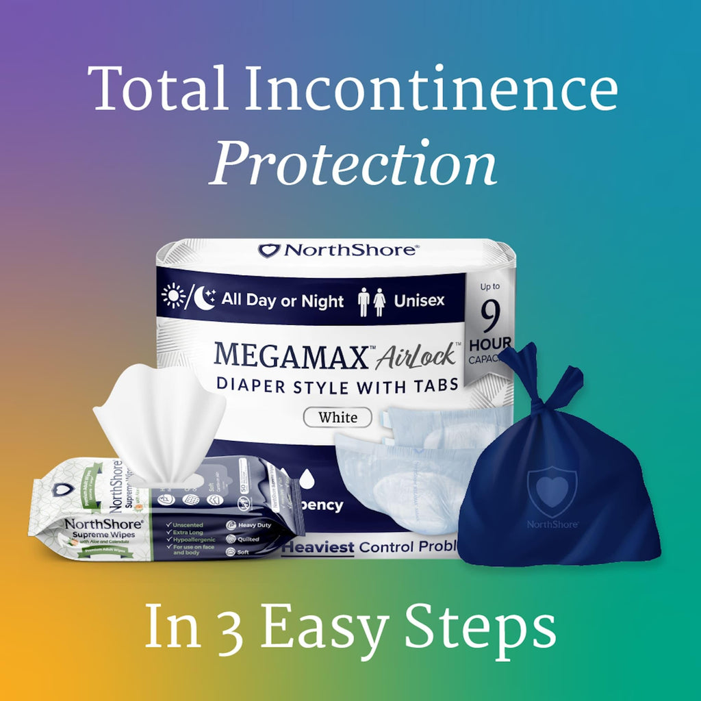 White XL Adult Diapers with Tabs 12 Count R4760