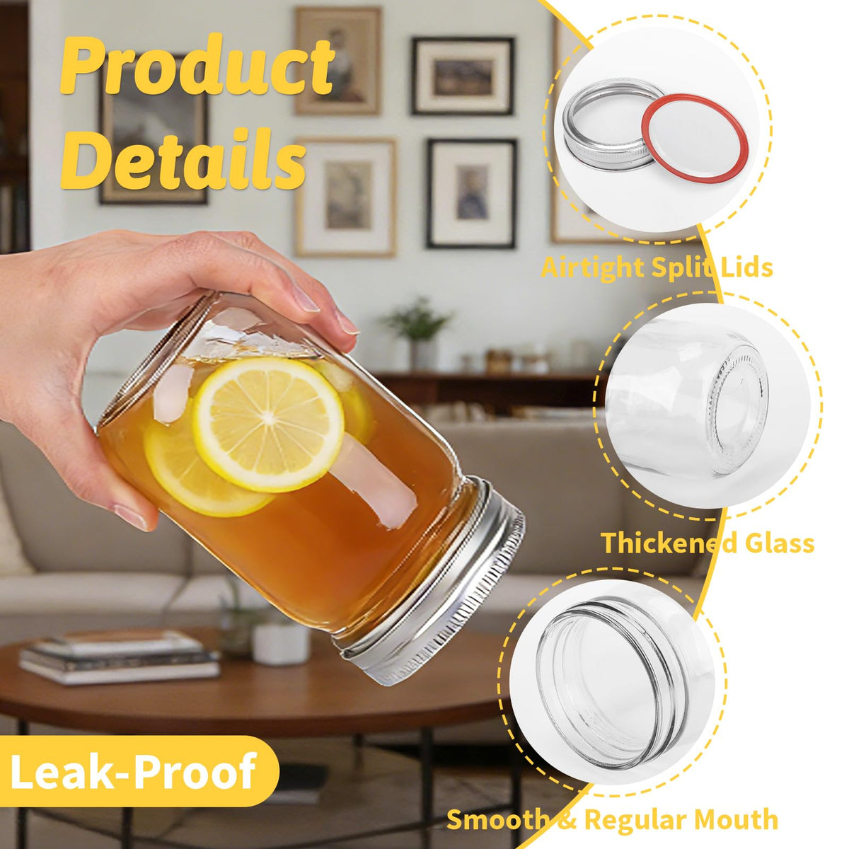 12 oz Regular Mouth Mason Jars 20 Pack A67732