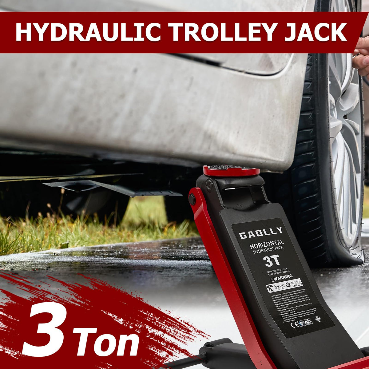 3 Ton Low Profile Steel Floor Jack H75194