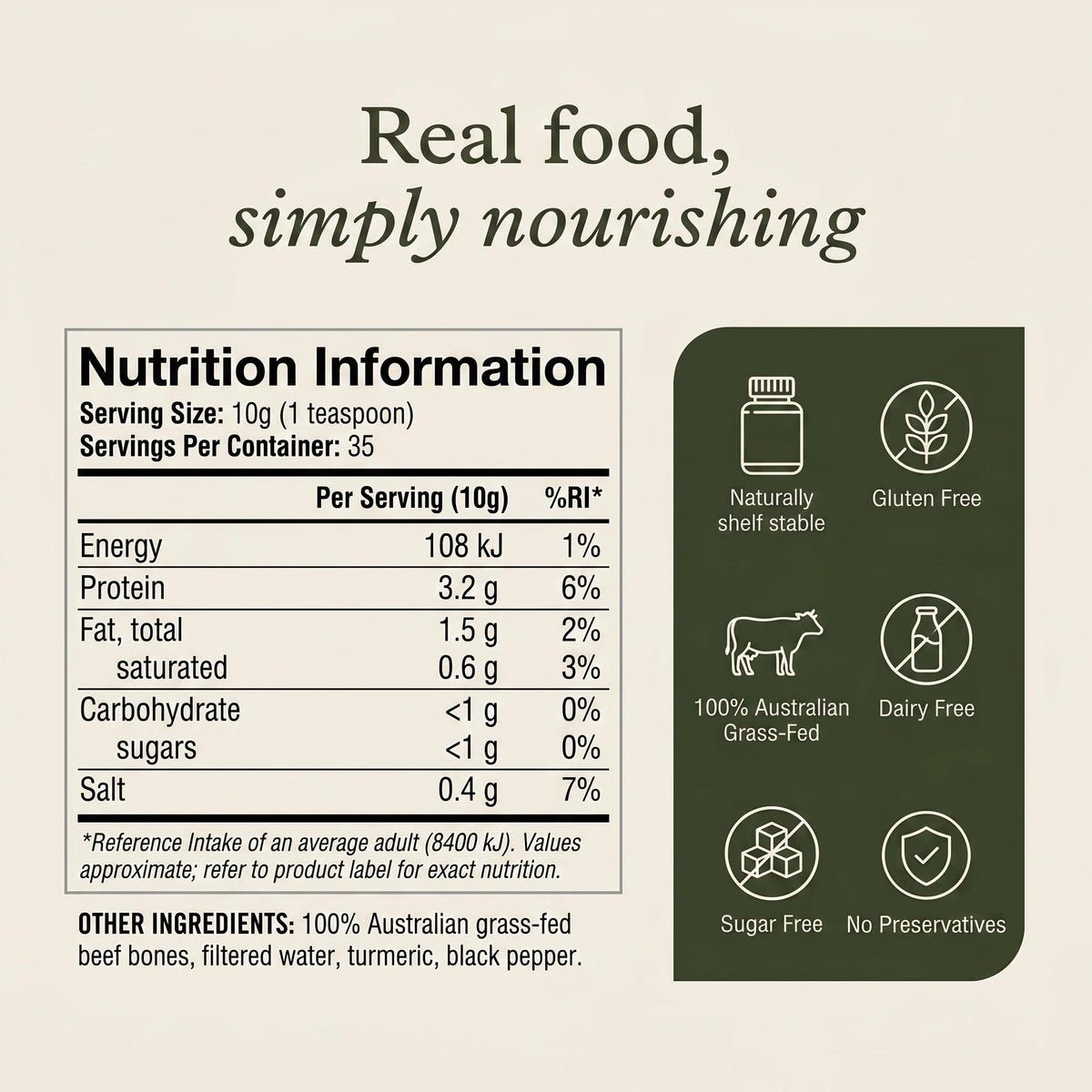 Grass Fed Beef Bone Broth Concentrate C636