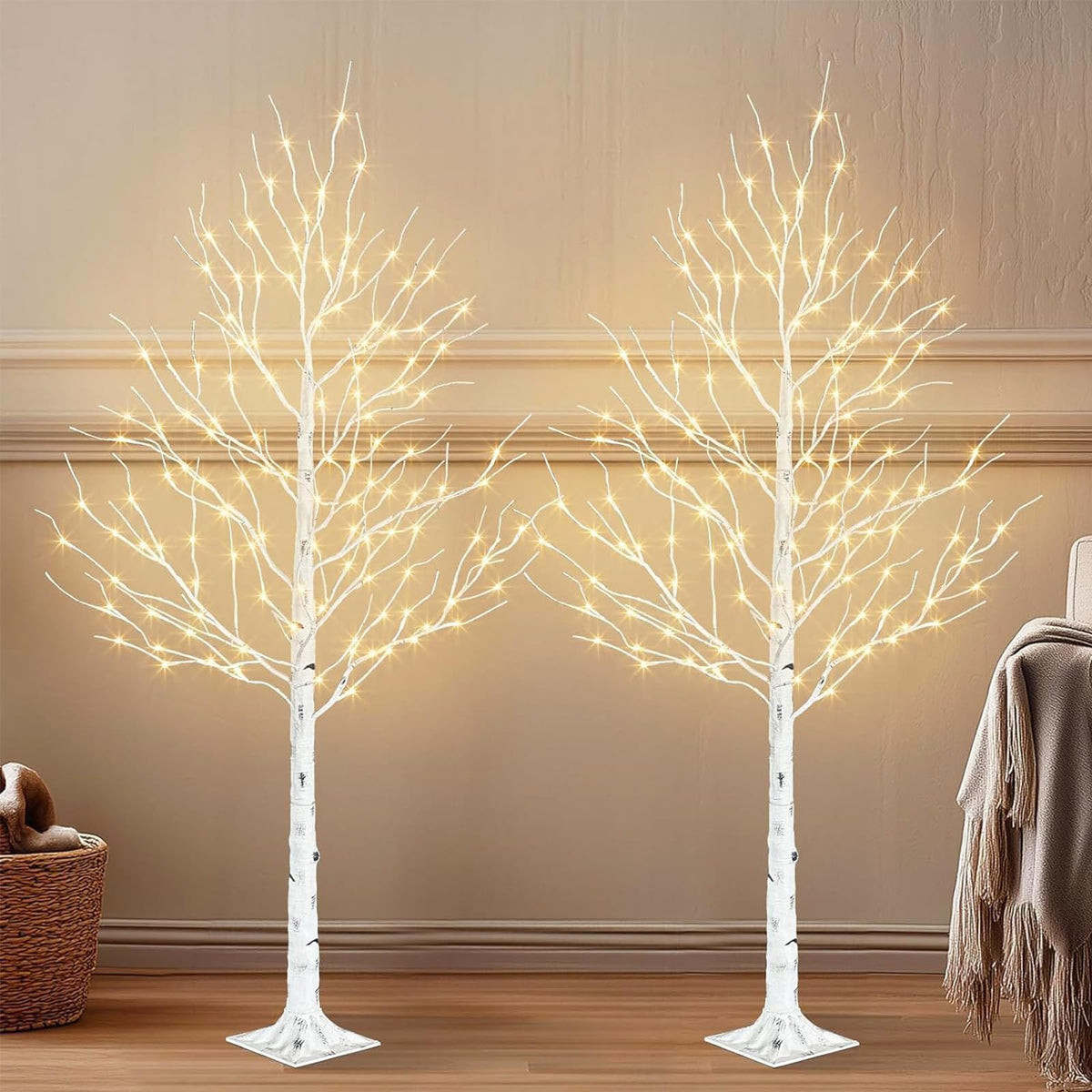 6ft Lighted Birch Tree J877510