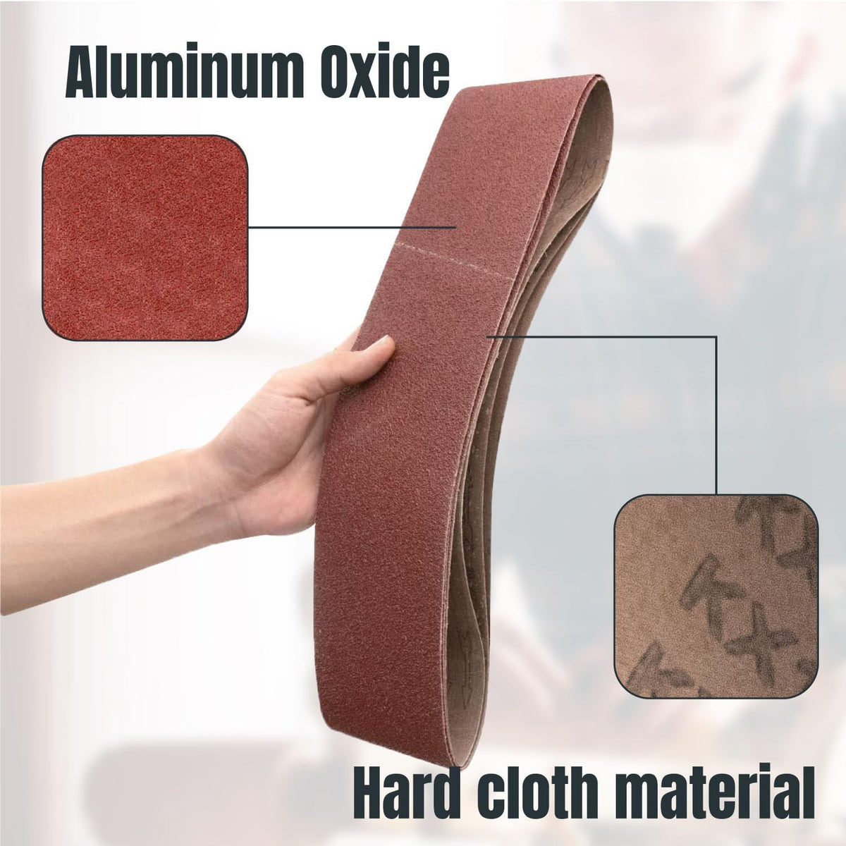 4 x 36 Inch Aluminum Oxide Sanding Belts Q857
