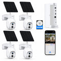 Solar Security Cameras Wireless Outdoor 4 Pack F504