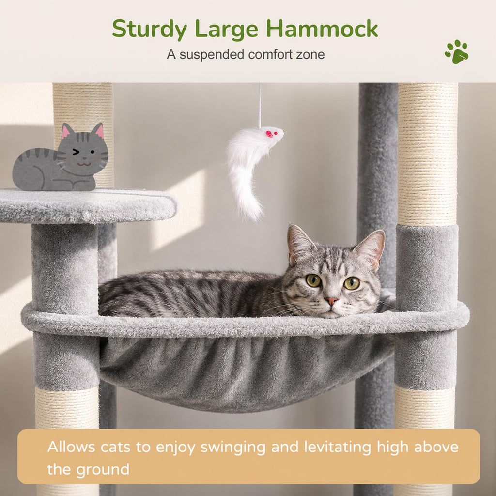Cat Tree Tower with Scratching Post D3665
