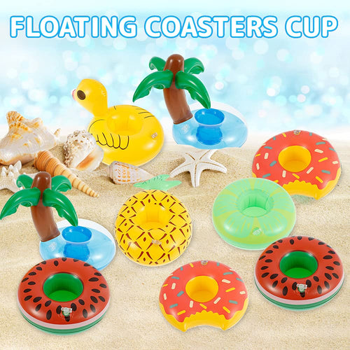 13 Pack Inflatable Pool Drink Holder with Pump X830246