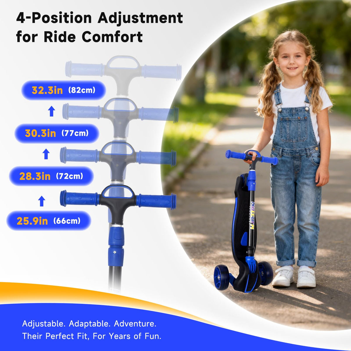 Kids 3-Wheel Foldable Kick Scooter J916