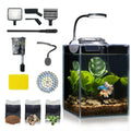 Glass 1.25 Gallon Aquarium Set with Filter LED Light D126