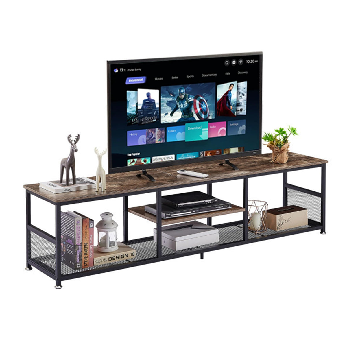 Brown 3 Tier TV Stand up to 80 Inch R52388