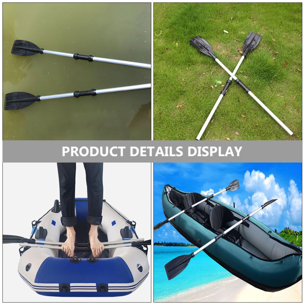 2pcs Adjustable Aluminum Alloy Kayak Paddle Set S378