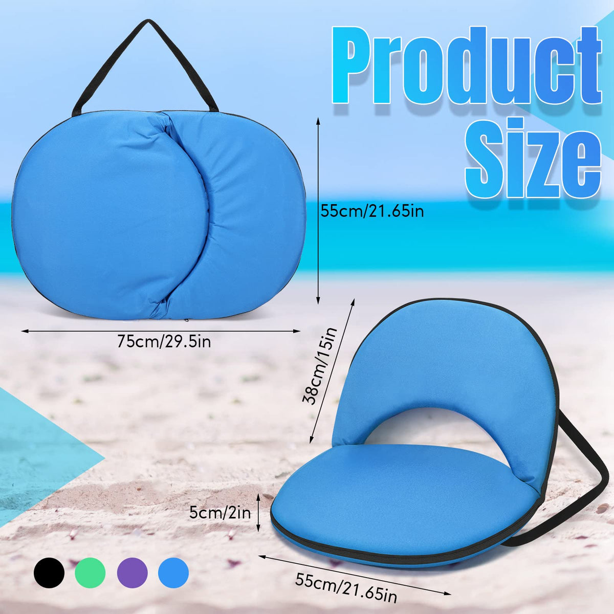 4 Pcs Stadium Seats with Back Support O94383