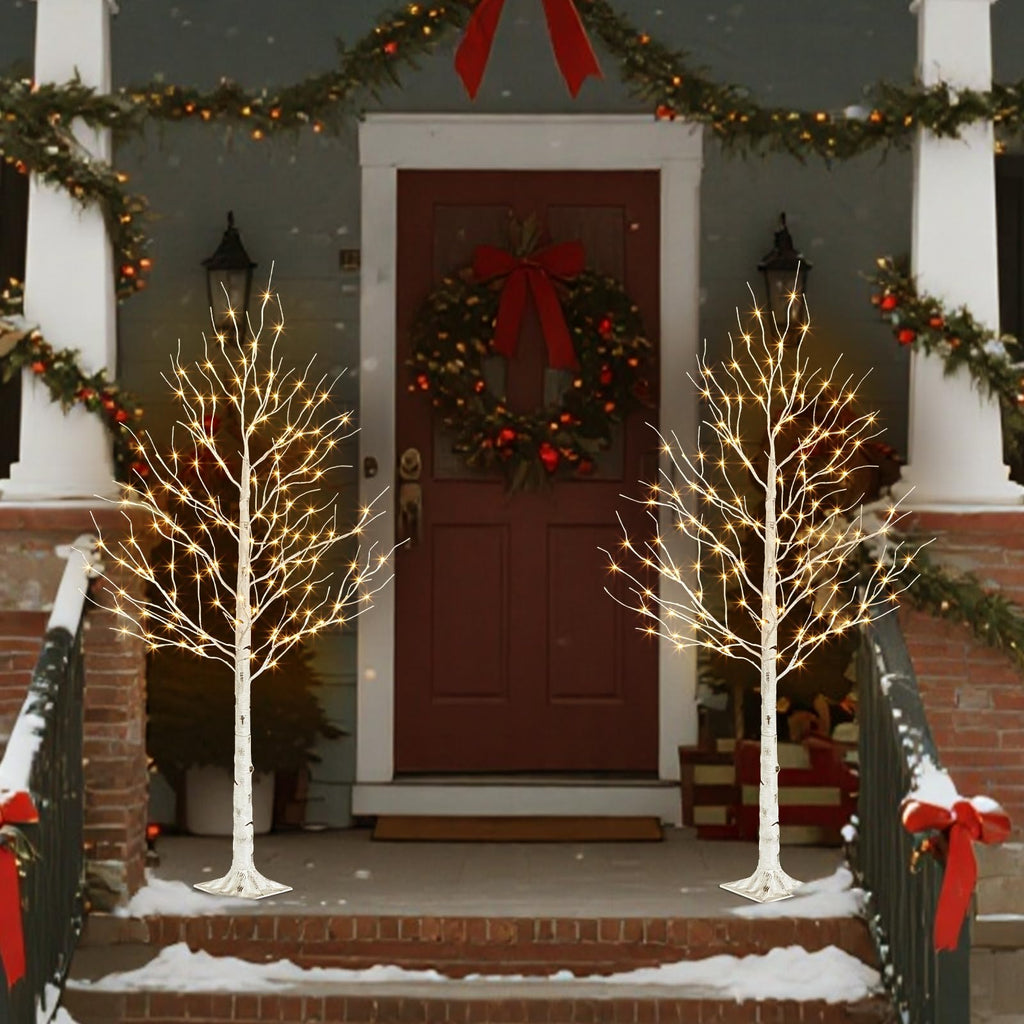 6ft Lighted Birch Tree J877510