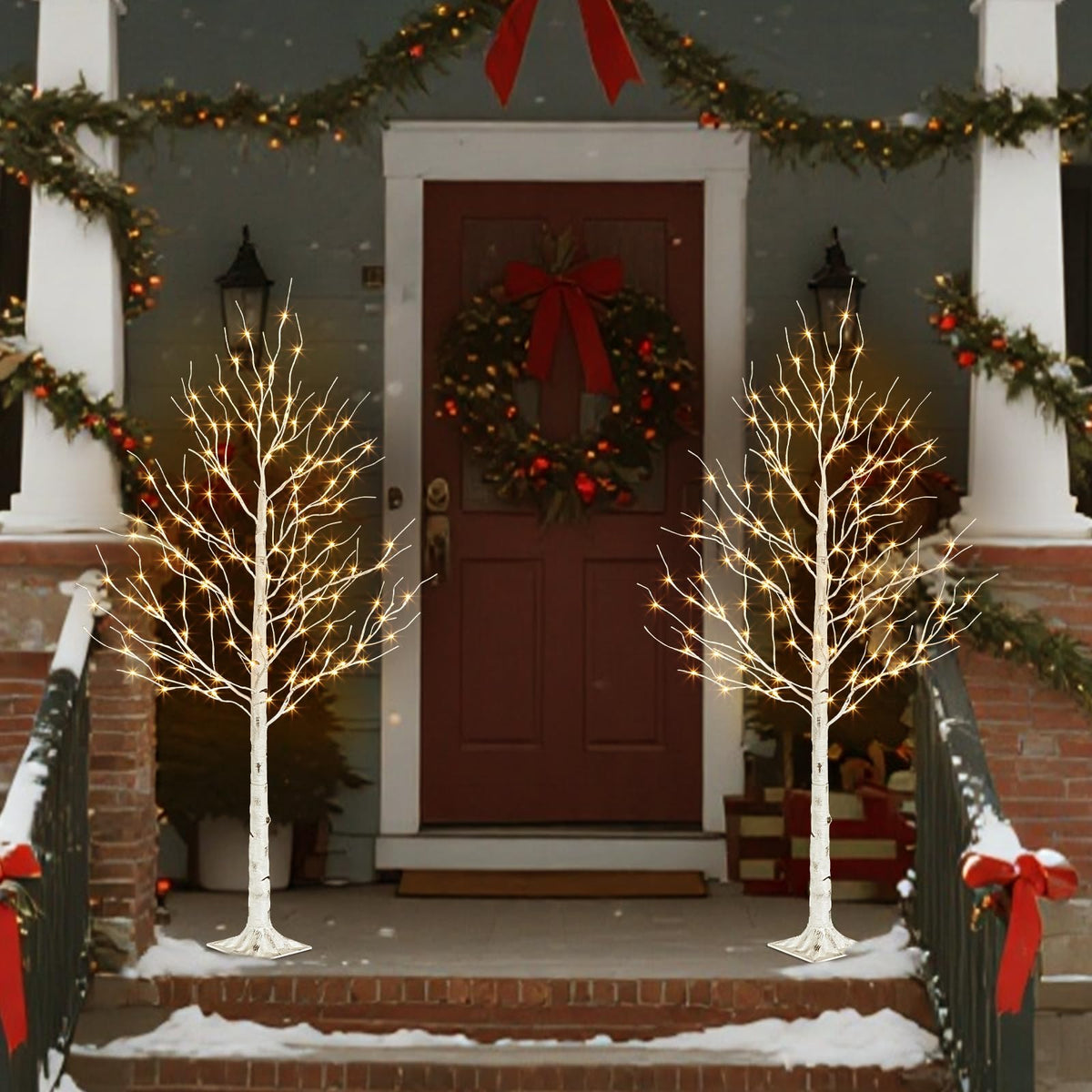 6ft Lighted Birch Tree J877510