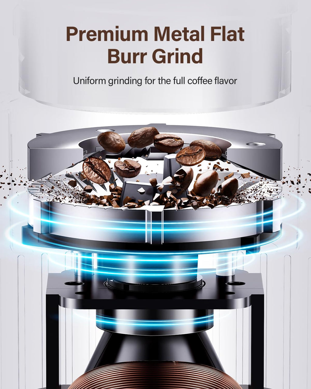 Electric Burr Coffee Grinder with 32 Grinding Sizes C838658