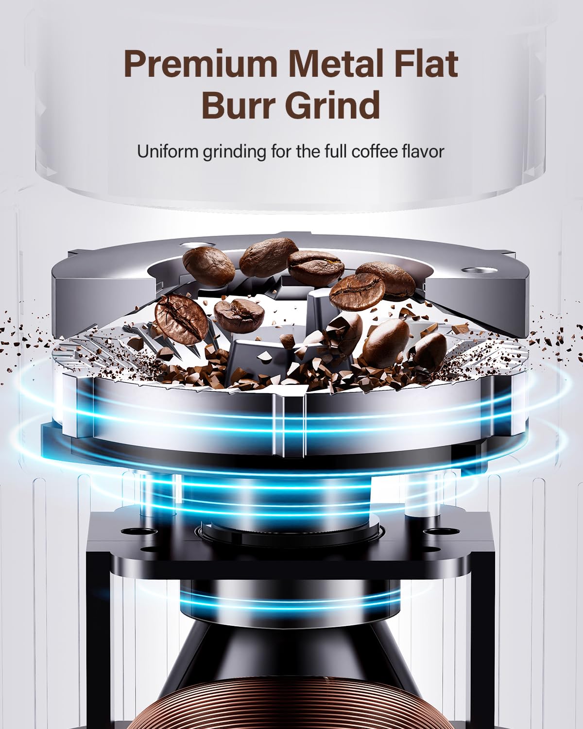 Electric Burr Coffee Grinder with 32 Grinding Sizes C838658