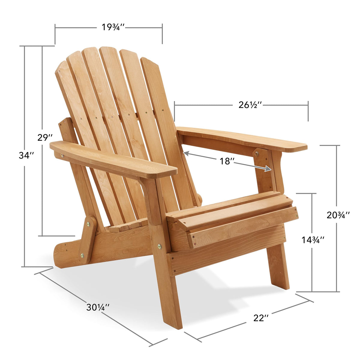 Oversized Folding Adirondack Chair Set of 2 Cedar Wood Z800383