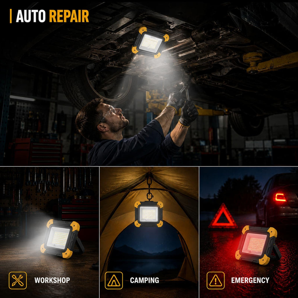 2-Pack Magnetic LED Work Lights USB Rechargeable 40W S332