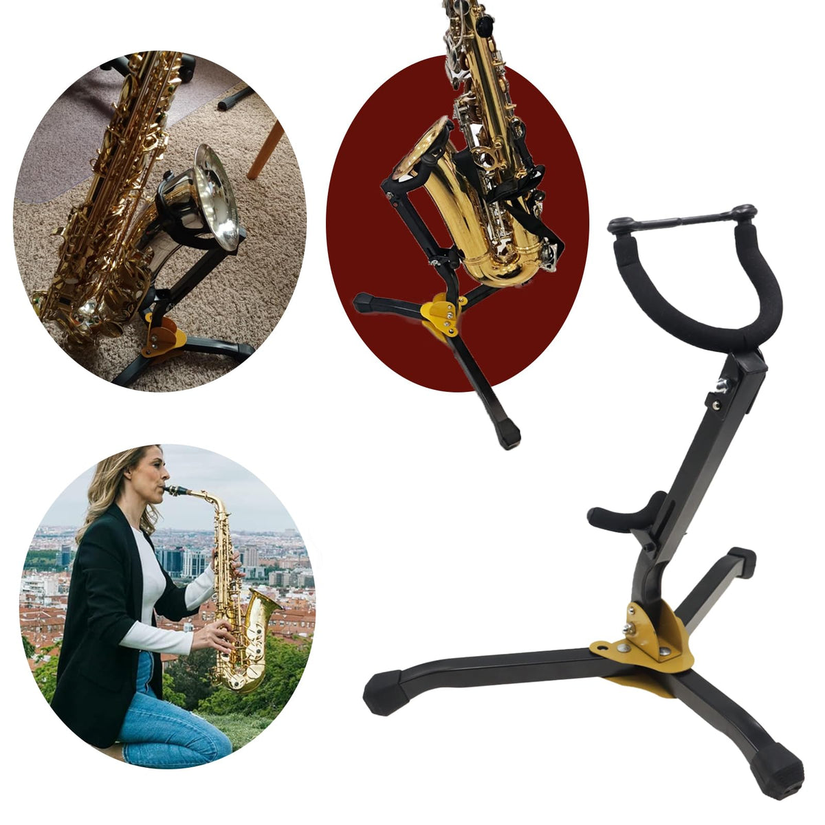 Folding Alto Tenor Saxophone Stand M37562