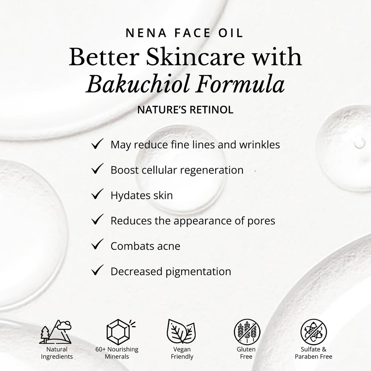 Bakuchiol and Vitamin E Face Oil 1 oz U84870