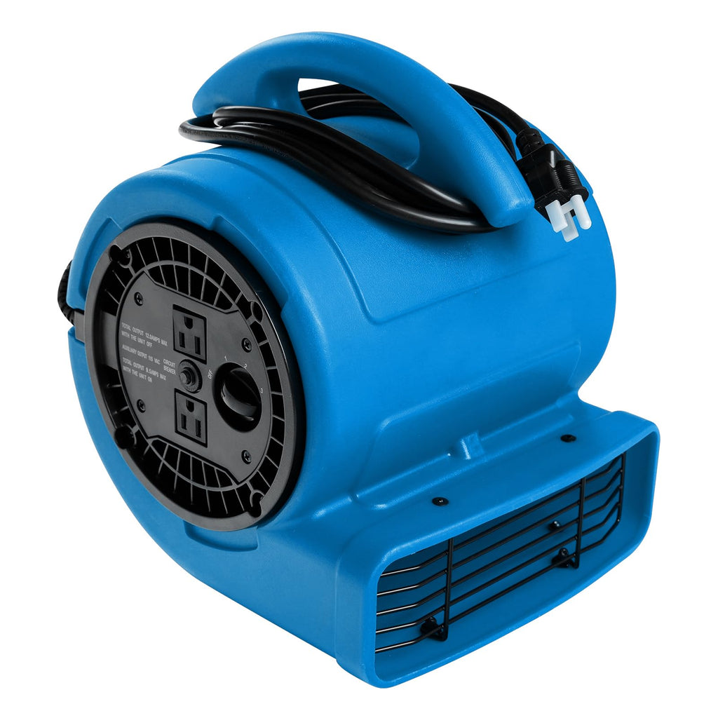 1/5hp 800cfm 3-Speed Air Mover Blower Fan with Dual Outlet F229