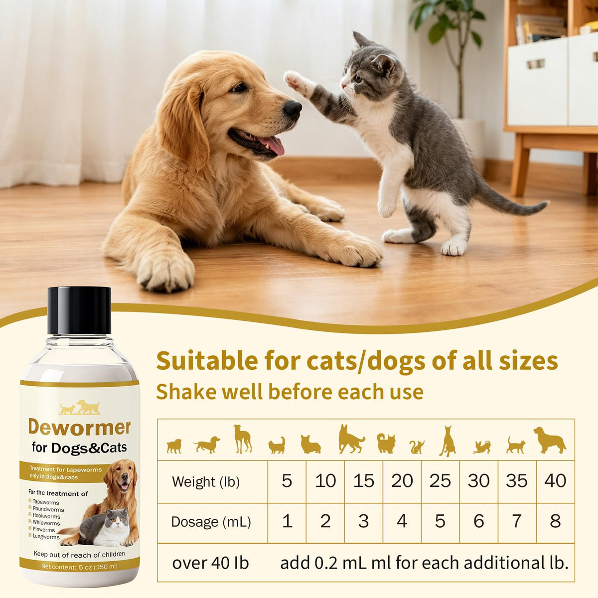 Dewormer for Cats & Dogs F5741