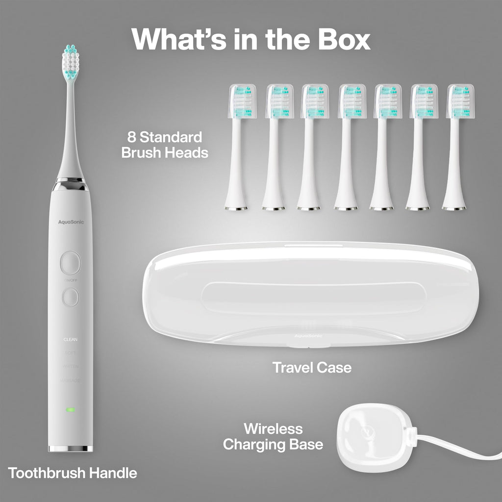 Electric Toothbrush with 8 Brush Heads & Travel Case C105