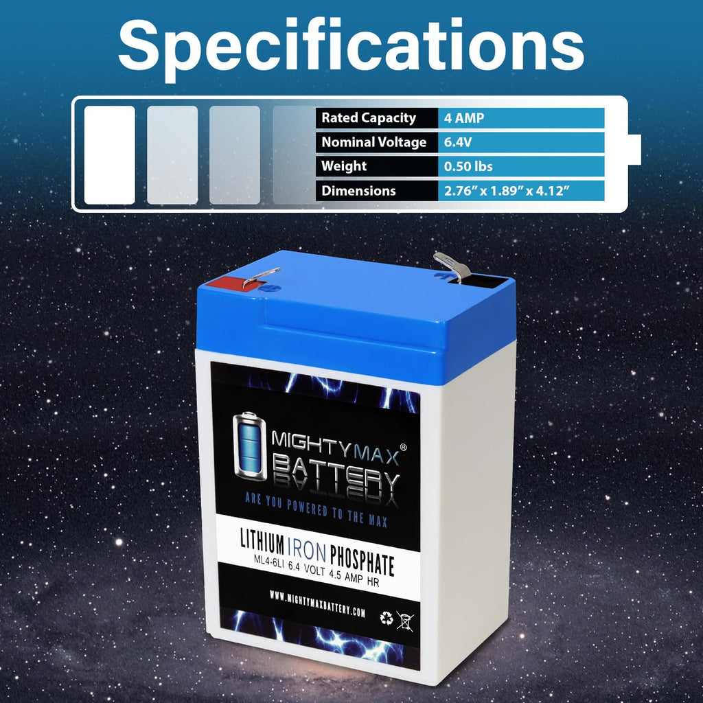 6V 4.5AH Lithium Replacement Battery I562