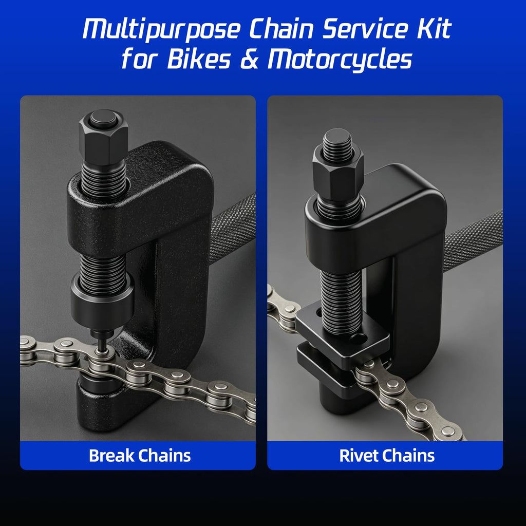 13PCS Motorcycle Chain Breaker Kit with Storage Case S7741