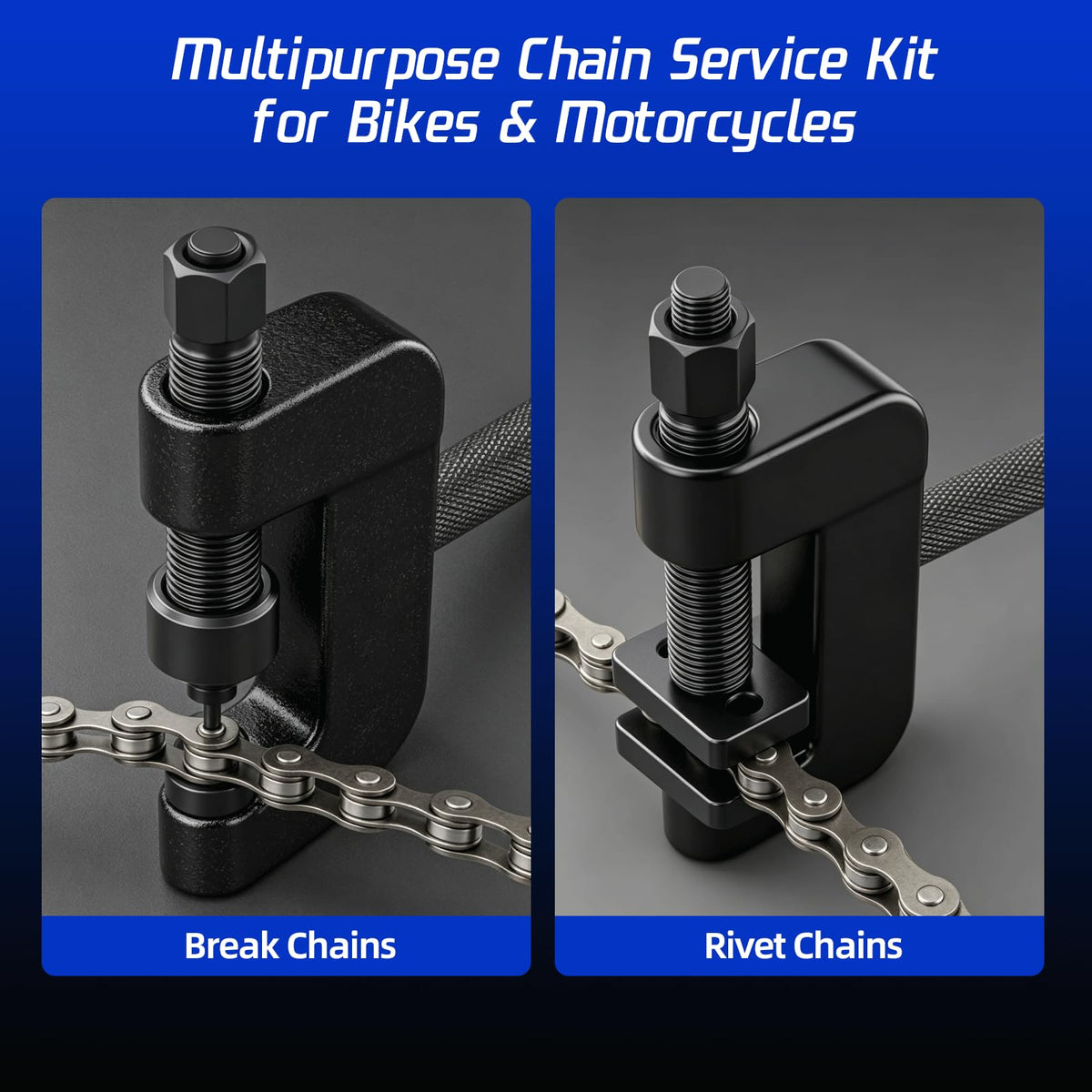 13PCS Motorcycle Chain Breaker Kit with Storage Case S7741