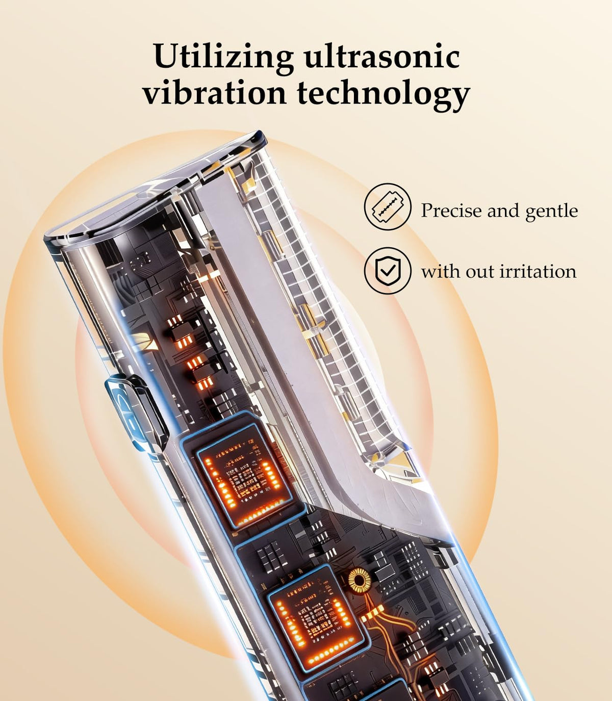 Rechargeable Dermaplaning Razor for Women Face with 10 Replacement Blades R367