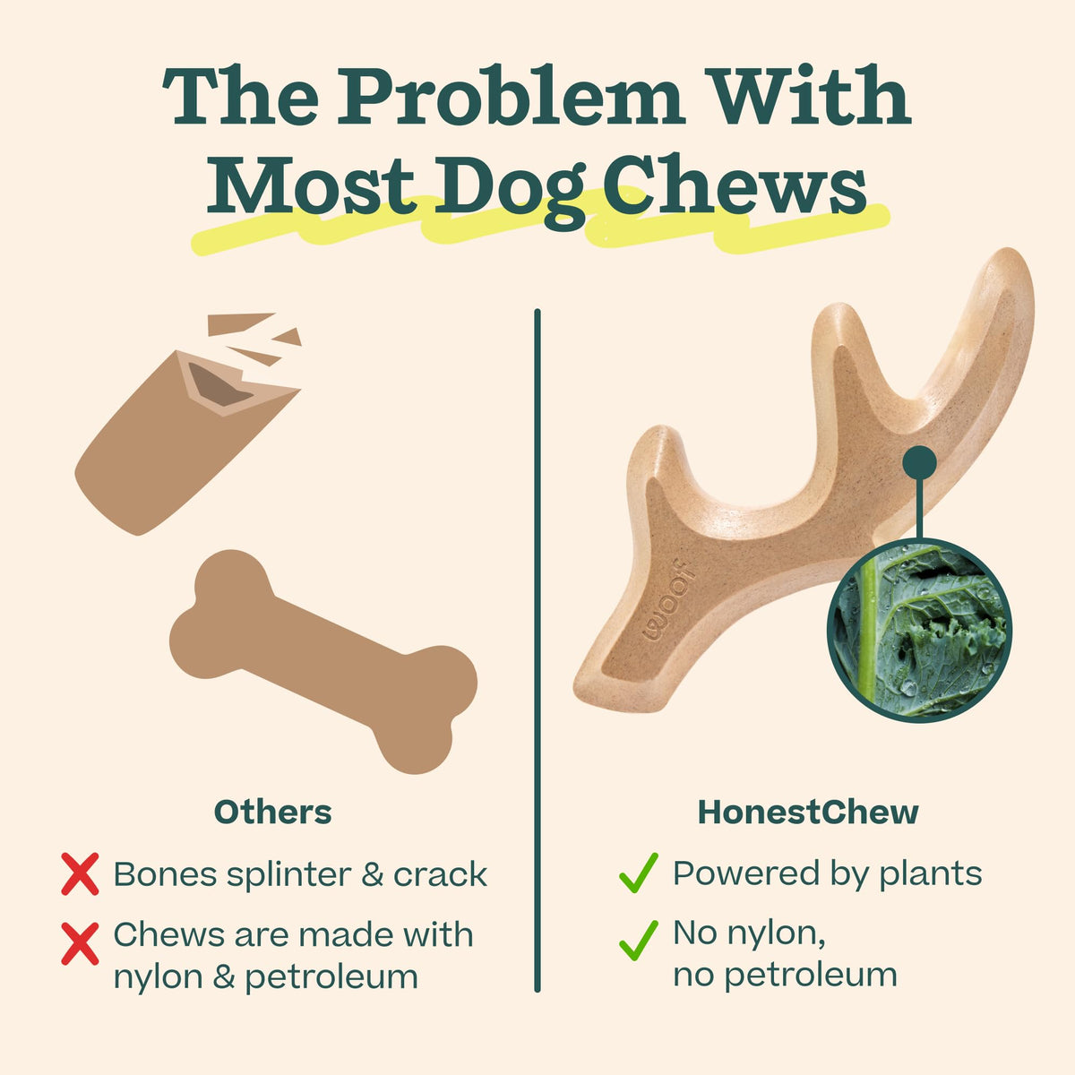 Antler Dog Chew Toy N240705