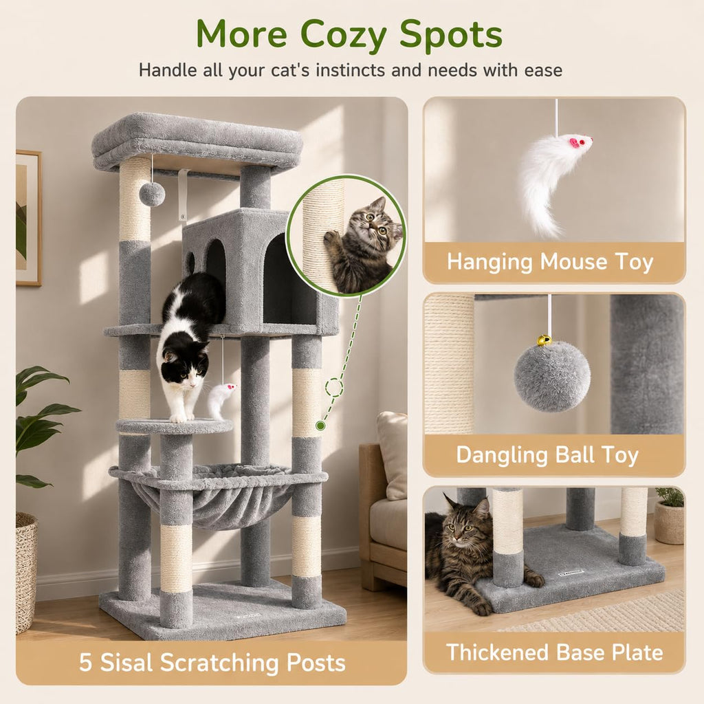 Cat Tree Tower with Scratching Post D3665
