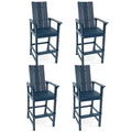 52” Tall HDPE Adirondack Chair Set of 4 Navy K84220