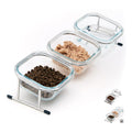 15° Tilted Glass Raised Cat Bowls Q7359