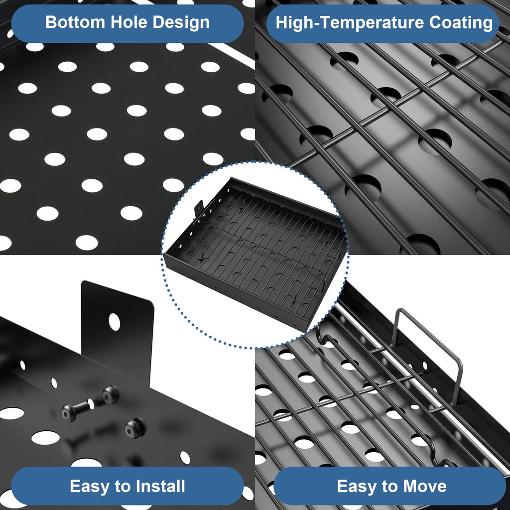 Adjustable Charcoal Grill Basket Ash Pan Z72373