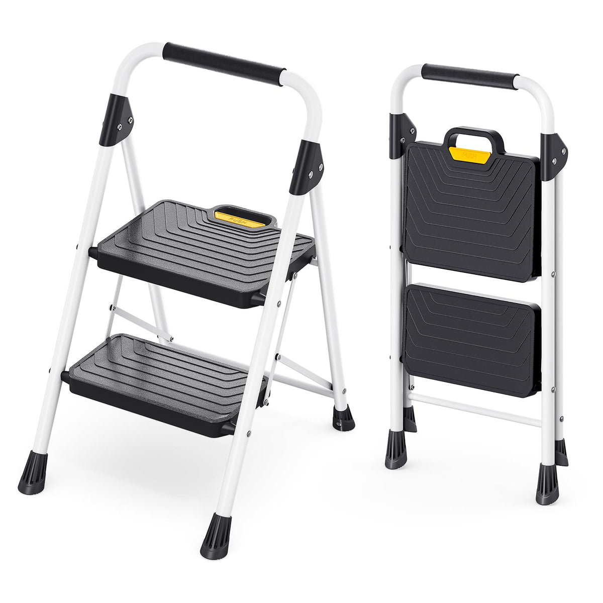 2 Step Folding Step Stool White L836909
