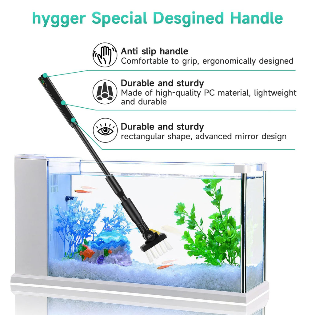 Small 4 in 1 Aquarium Cleaning Tools Kit with Fish Net Algae Scraper Clean Brush Flat Sponge F560346