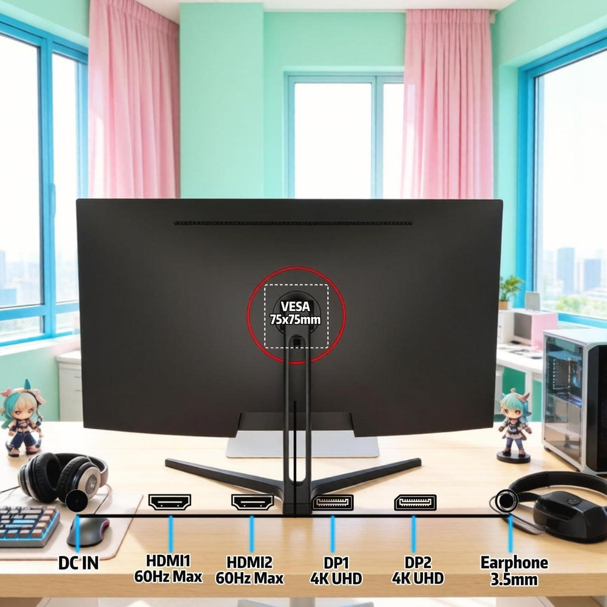 32" 4K UHD IPS 60Hz Monitor H7106