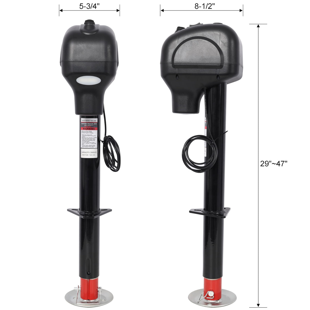 3500lbs Electric Power Tongue Jack Z590