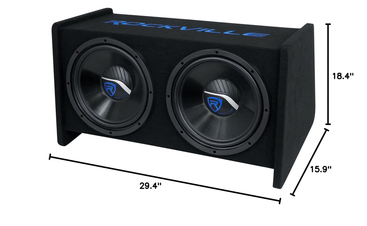 Dual 12" Car Audio Subwoofers Vented Enclosure D6226