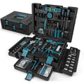 379 Pcs Portable Home and Auto Tool Kit with Drawer Blue Z842371