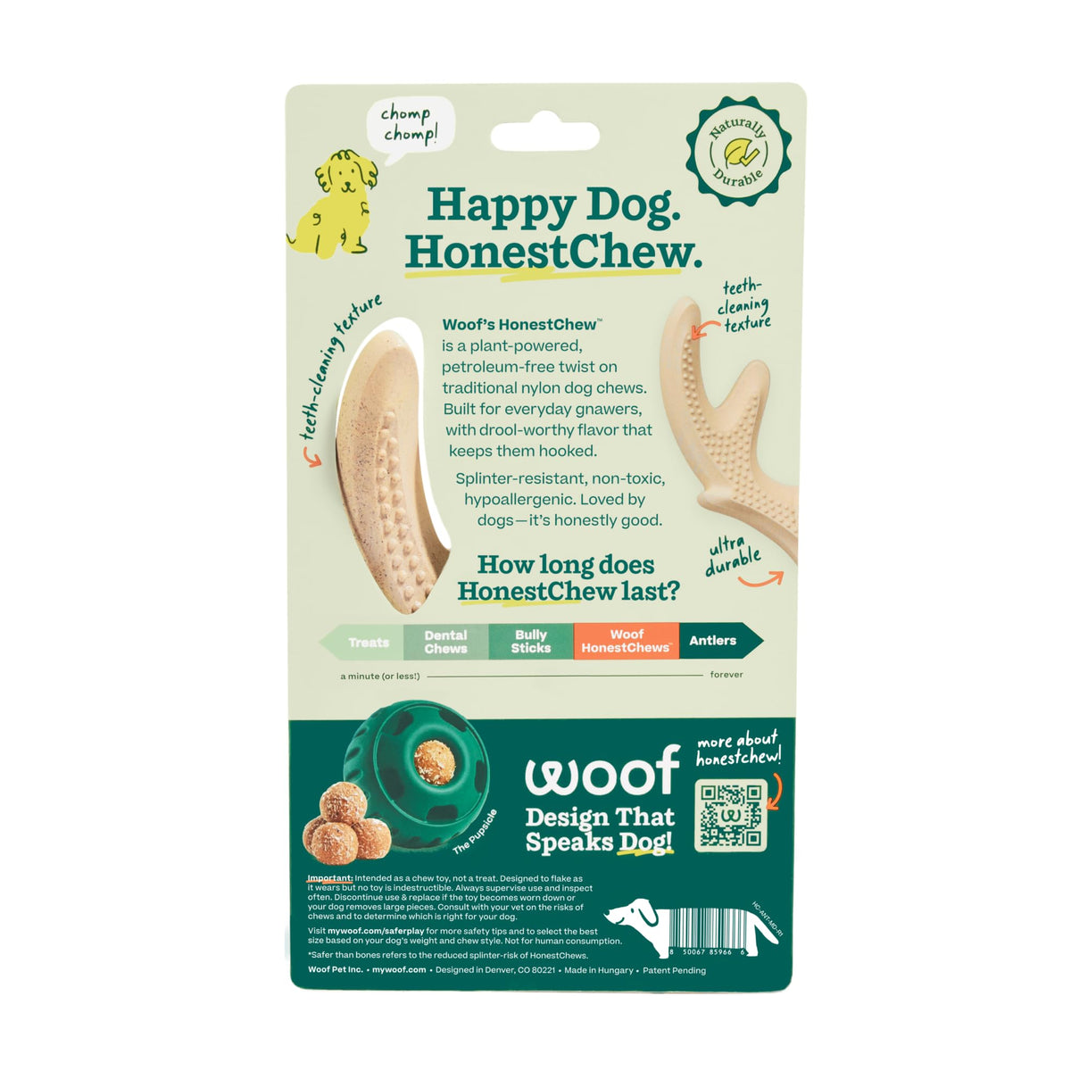 Antler Dog Chew Toy N240705