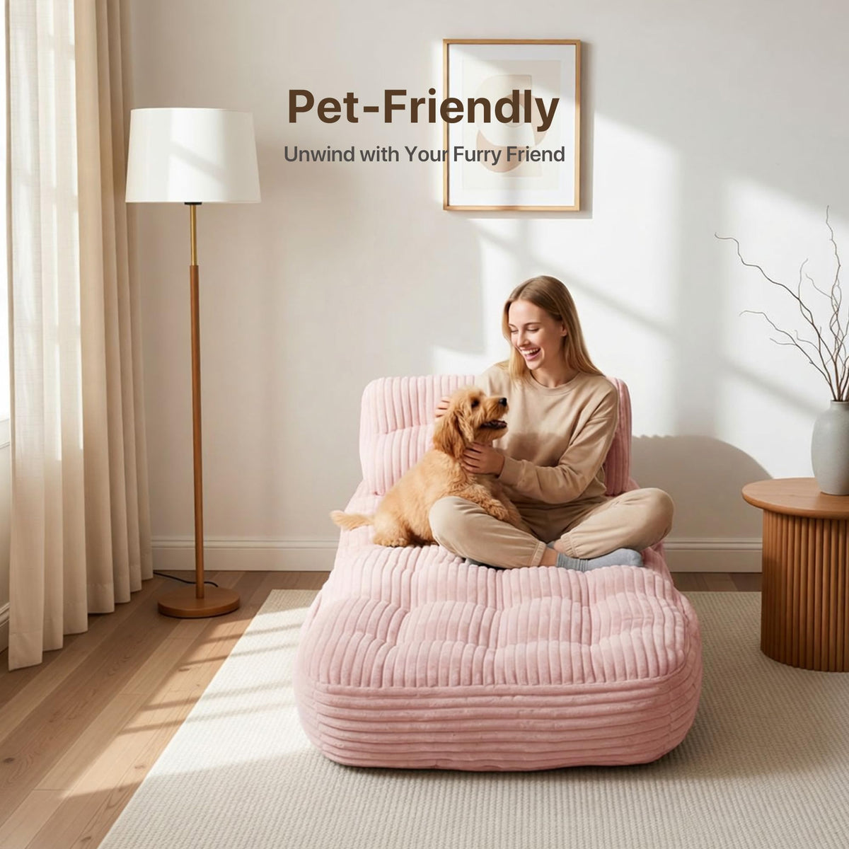 Pink Folding Sofa Bed W58628